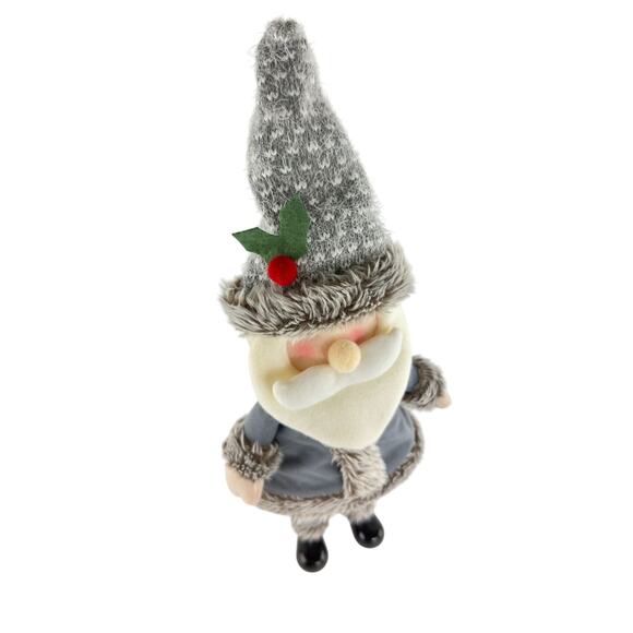 20” Nordic Scandinavian Standing Santa, Faux Fur Trim, Wire Legs Christmas Decor - Picture 8 of 9